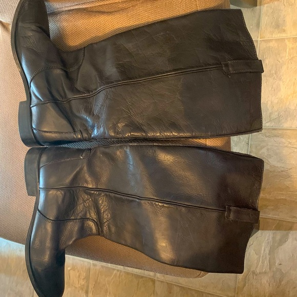 Very gentle used Diesel tall black boots looking for a new home. - Picture 1 of 6